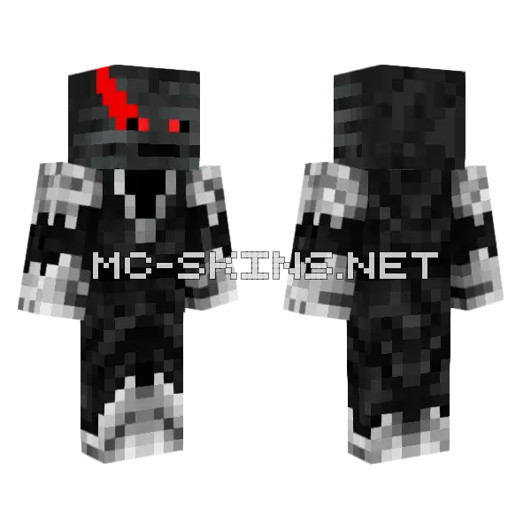 Skeleton Warrior Thanks Minecraft skin, front and back