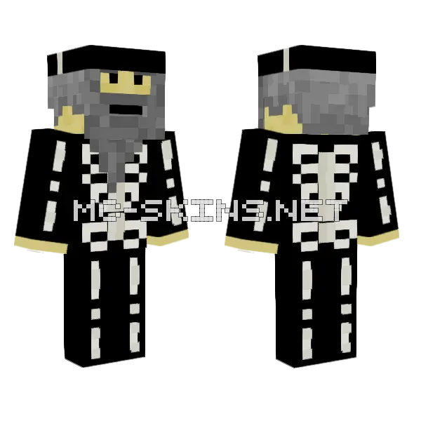 Skeletonwic Minecraft skin, front and back