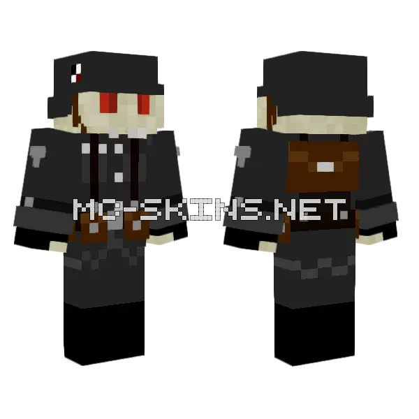Skelleton Raso Minecraft skin, front and back