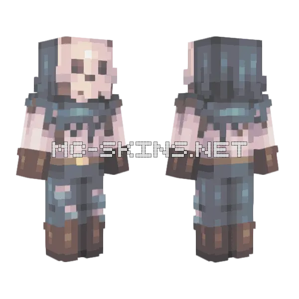 Skelly Minecraft skin, front and back