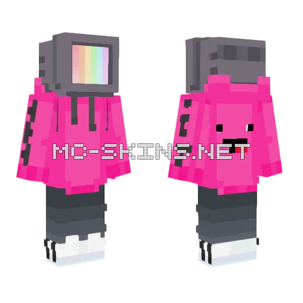 Skeppy Computer Minecraft skin, front and back