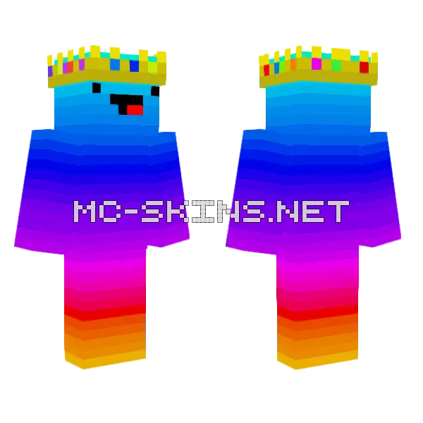 Skeppy Crown Minecraft skin, front and back