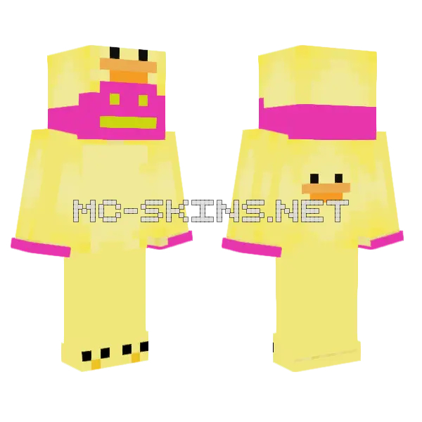 Skeppy Duck Minecraft skin, front and back