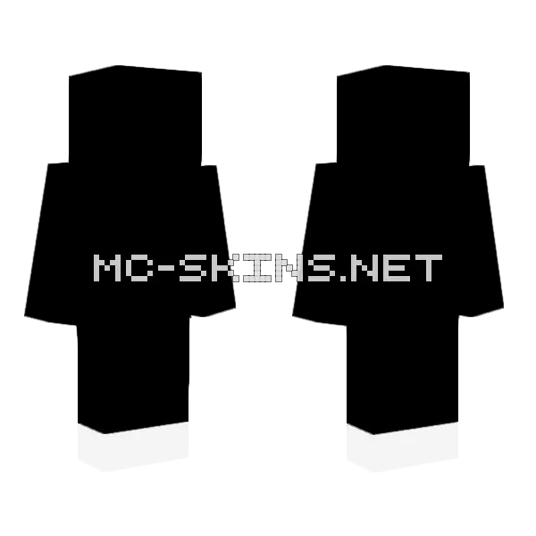 Skin Black Minecraft skin, front and back