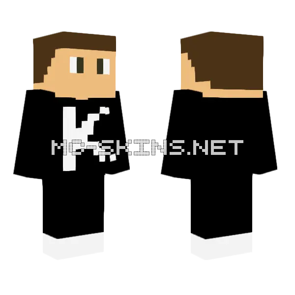 Skin Name K Minecraft skin, front and back