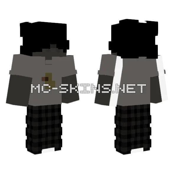 Skinfrfr Grey Suit Minecraft skin, front and back