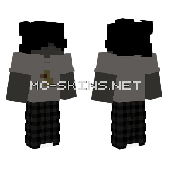 Skinfrfr Steve Minecraft skin, front and back