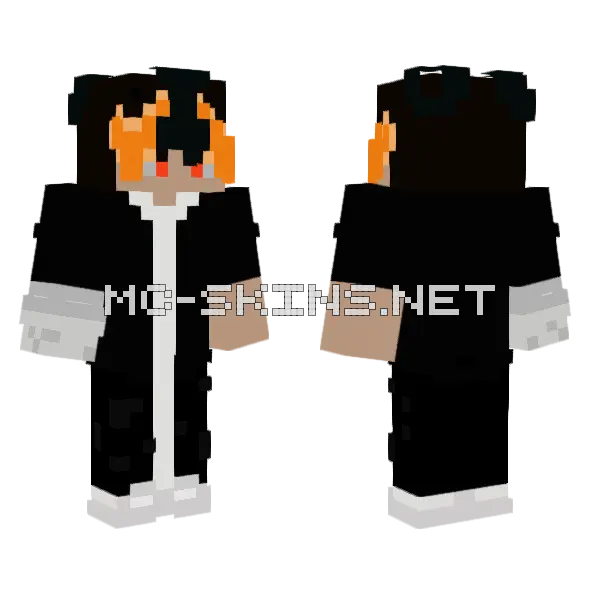 Skinhard Black Suit Minecraft skin, front and back