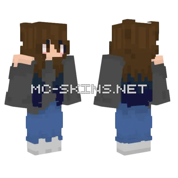 Skinn Blue Overalls Minecraft skin, front and back
