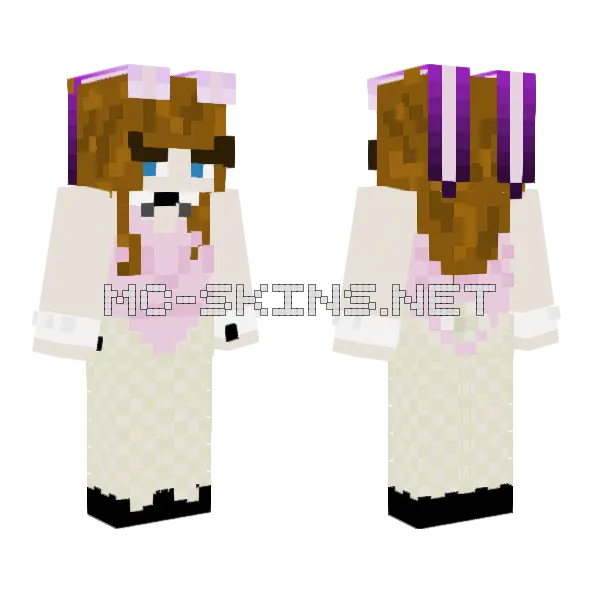 Skreamr Girl Minecraft skin, front and back