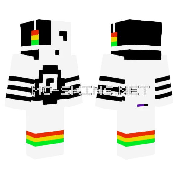 Skull 2 0 Minecraft skin, front and back