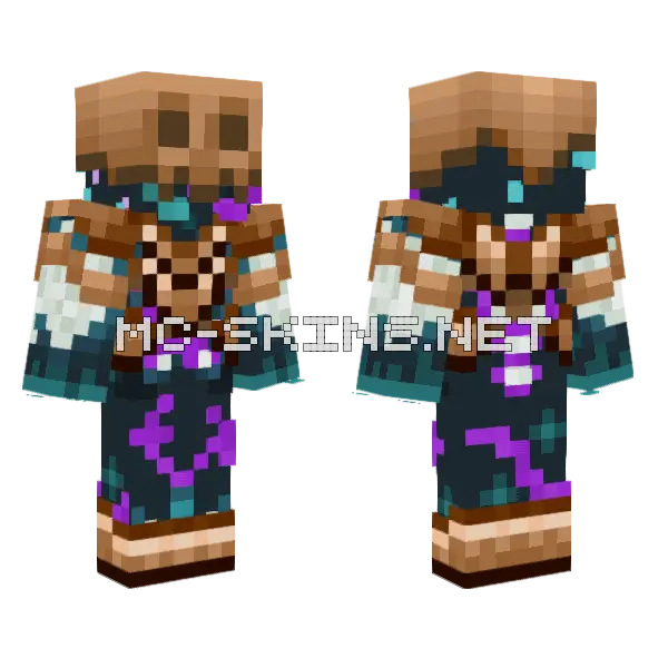 Skull Armor Minecraft skin, front and back