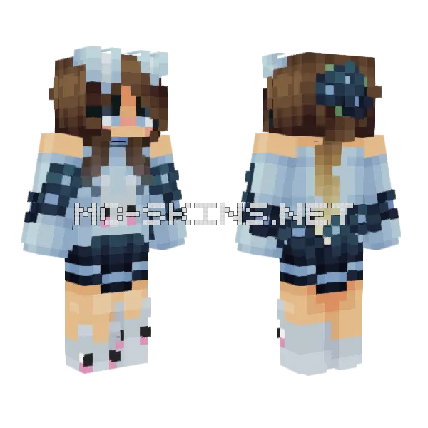 Sky Bunny Fix Derp Minecraft skin, front and back