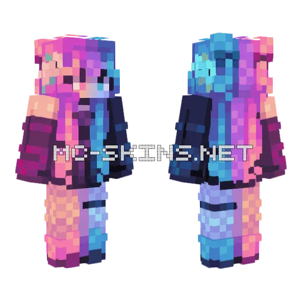 Sky Flame FV10 Minecraft skin, front and back