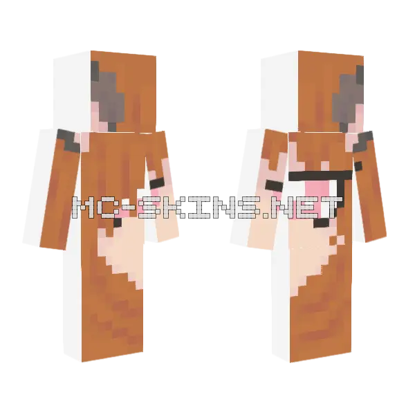 Skylar Cat Girl Minecraft skin, front and back