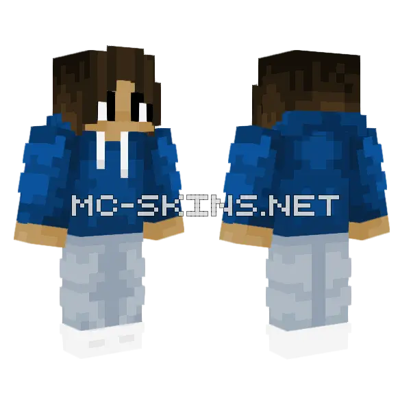 Skylen787 Blue Outfit Minecraft skin, front and back