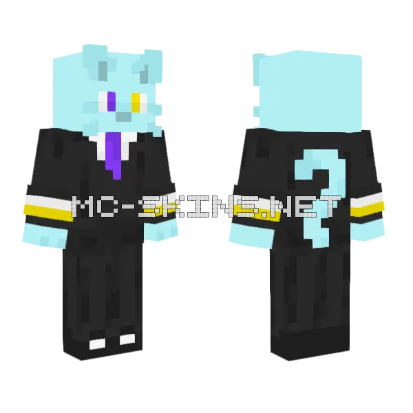 Skysuit Minecraft skin, front and back