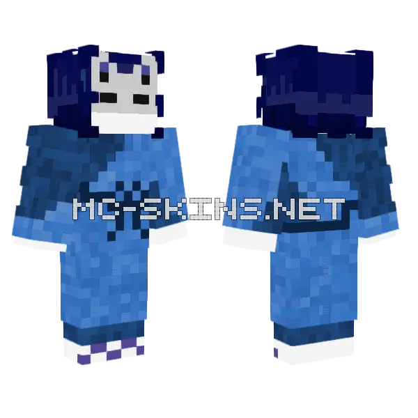Sla Blue Outfit Minecraft skin, front and back