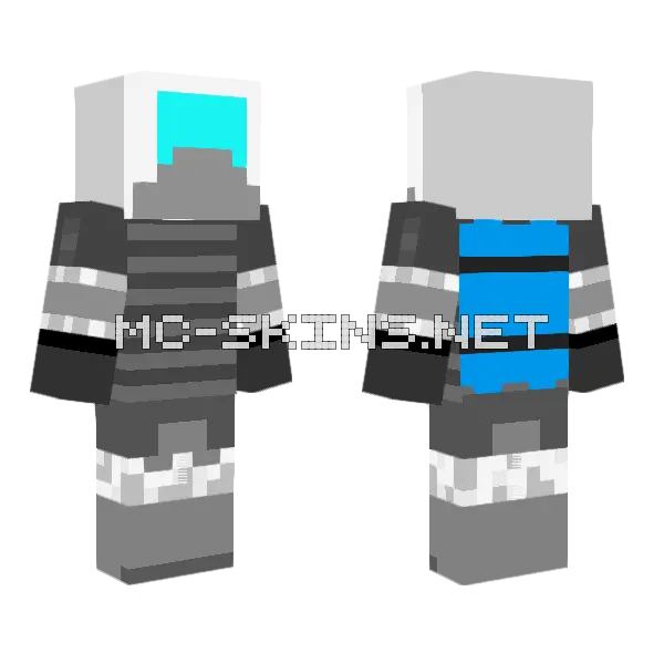 Sledger Minecraft skin, front and back