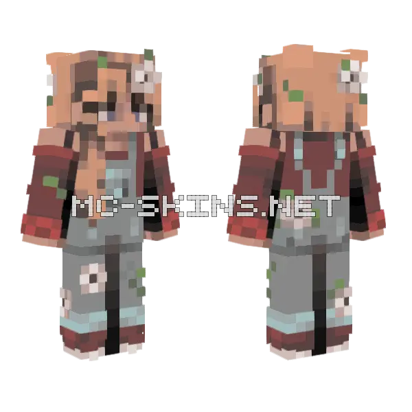 Sleeping In The Garden Minecraft skin, front and back