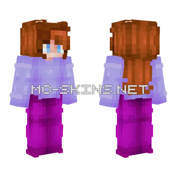 Sleepover RCE Minecraft skin, front and back