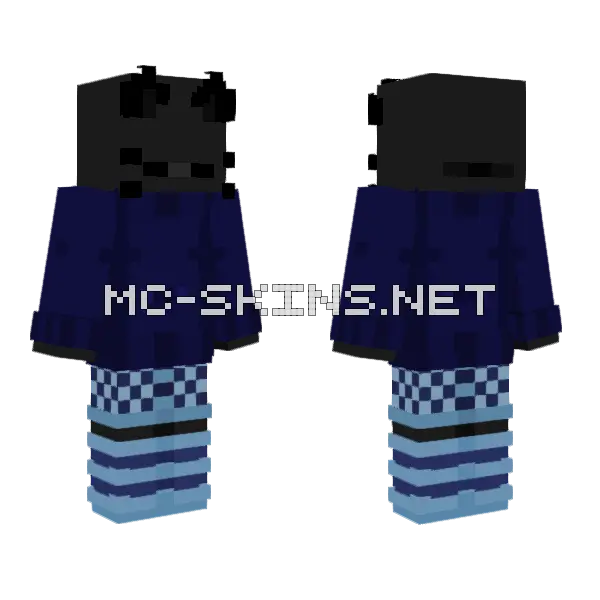 Sleepy Cat Minecraft skin, front and back