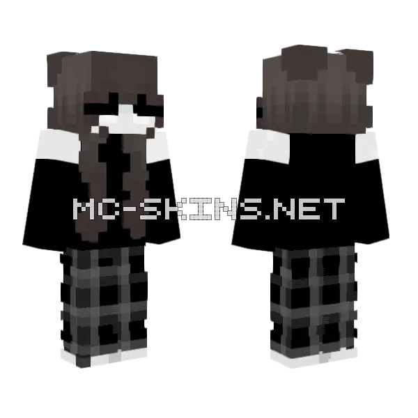 Sleepy Girl Minecraft skin, front and back