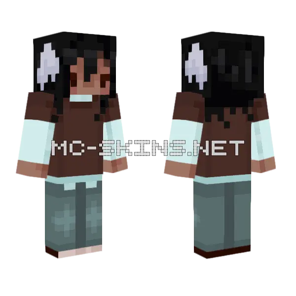 Sleepy OC Sona Minecraft skin, front and back