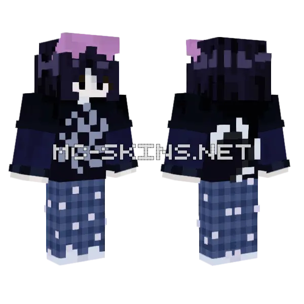 Sleepy Two Time Minecraft skin, front and back
