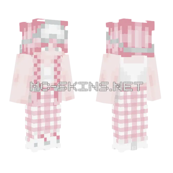 Sleepytime Pink Pajamas Minecraft skin, front and back