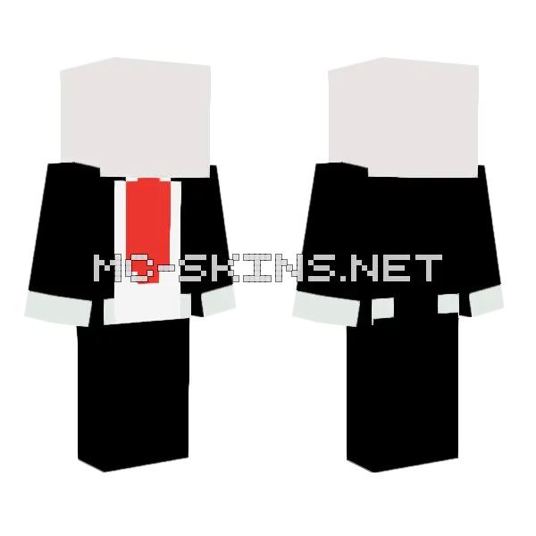 Slender Man Minecraft skin, front and back