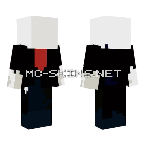 Slender Man Remastered Minecraft skin, front and back