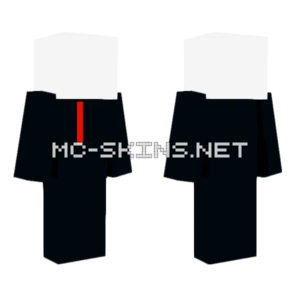 Slenderman Minecraft skin, front and back