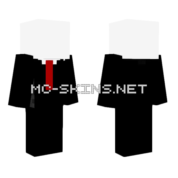 Slenderman Minecraft skin, front and back