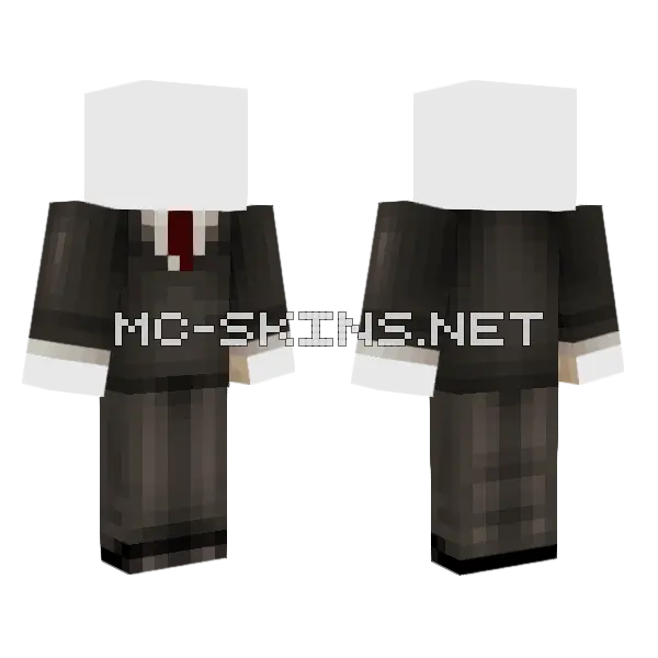 Slenderman Suit Minecraft skin, front and back