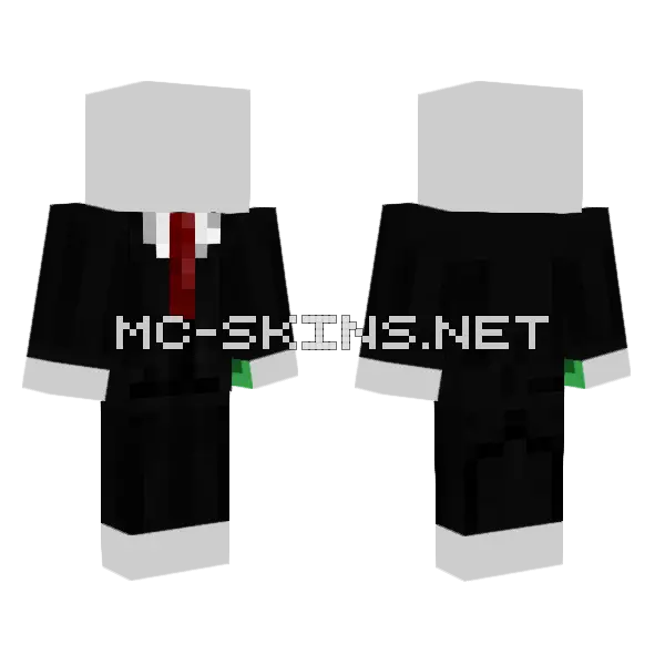 Slenderman Suit Minecraft skin, front and back