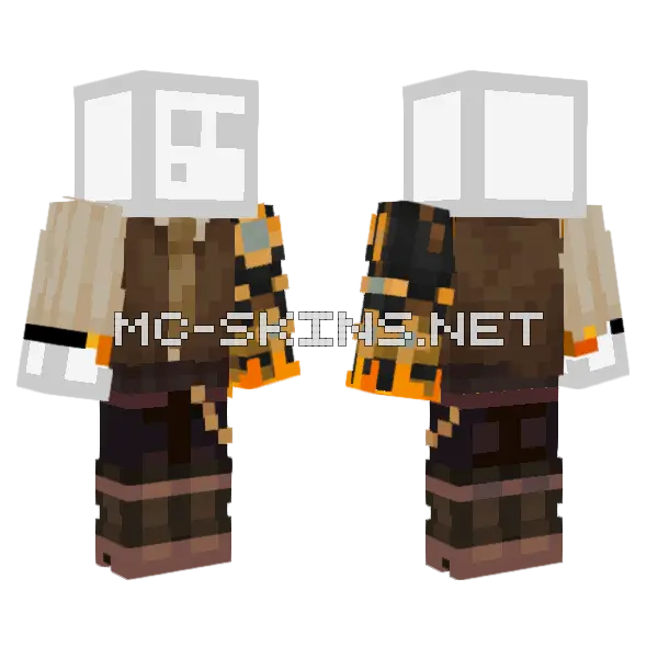 Slenderslime x Steampunk Minecraft skin, front and back