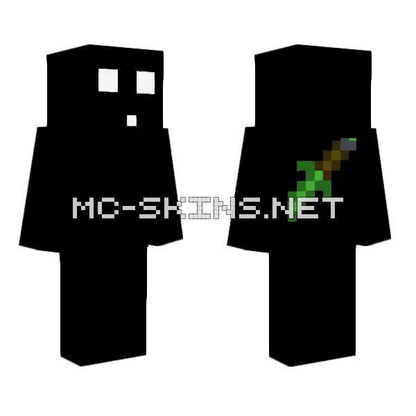 Slim Minecraft skin, front and back