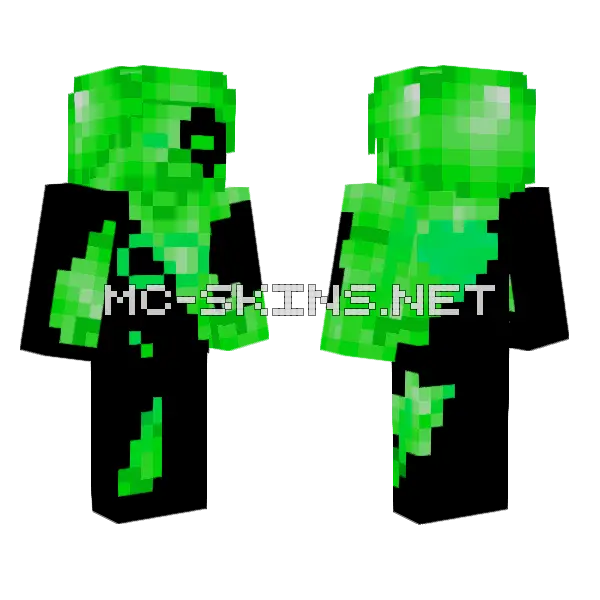 Slime Balance Minecraft skin, front and back