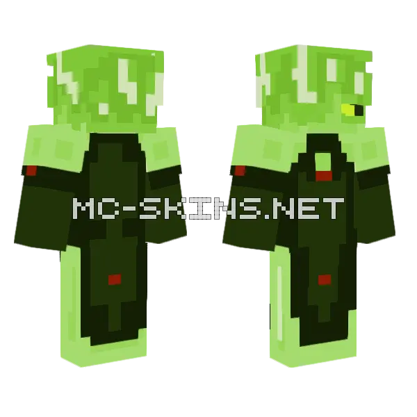 Slime Boy 2 Minecraft skin, front and back