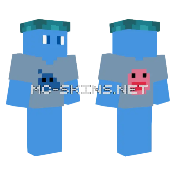 Slime Charco Minecraft skin, front and back