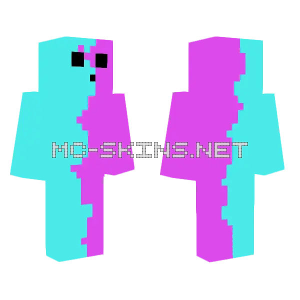 Slime Minecraft skin, front and back