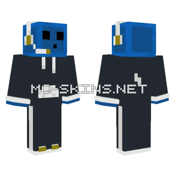 Slime Gamer Minecraft skin, front and back