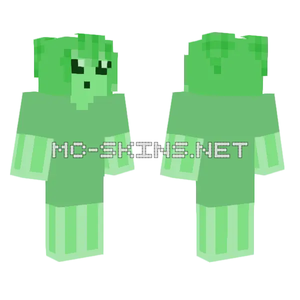 Slime Girl Minecraft skin, front and back