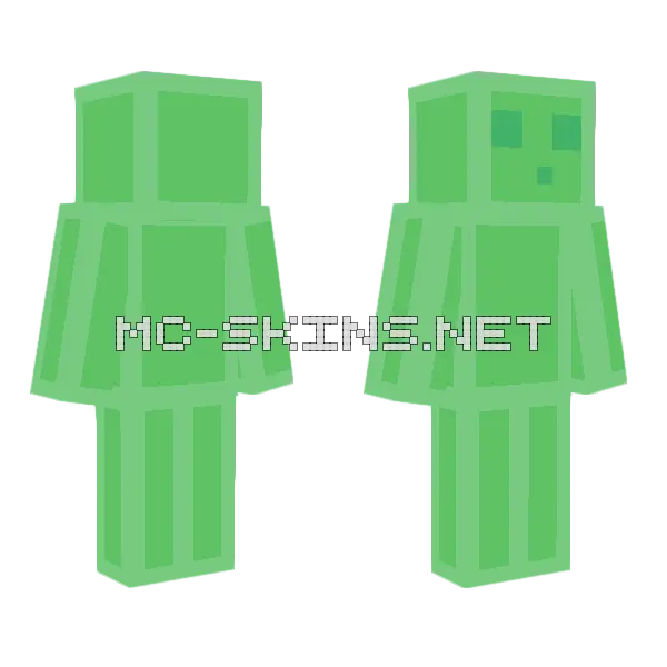 Slime Monster Minecraft skin, front and back