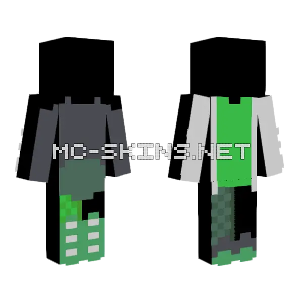 Slime Raffle Minecraft skin, front and back