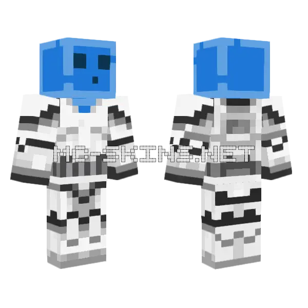 Slime Trooper Minecraft skin, front and back