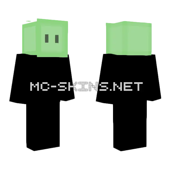 Slime WIP Minecraft skin, front and back