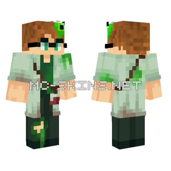 Slimecicle Dream SMP Lore Skin Minecraft skin, front and back