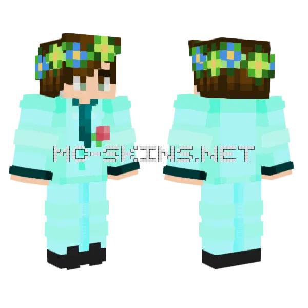 Slimix Wedding Phoenix Minecraft skin, front and back